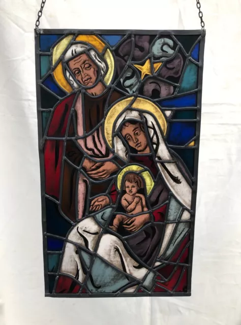 Rudolf Fuchs_alte Bleiverglasung_Kirchenfenster_Vorhängescheibe_Heilige Familie