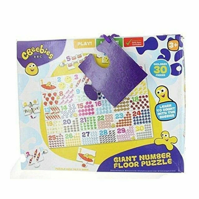 CBEEBIES GIANT NUMBERS Educational Floor Jigsaw Puzzle Kids 3+ New BNIB £9.95 PicClick UK