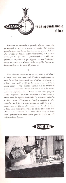 Pubblicita 1957 Carpano Punt E Mes Appuntamento Al Bar Serie Barzellette
