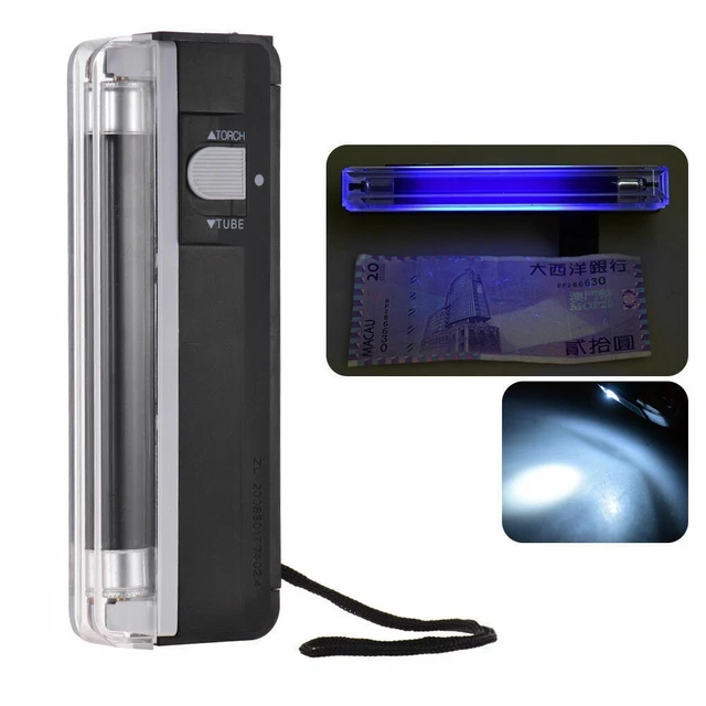 Vérificateur De Billets UV 9W - Détecteur Compact Pour Euros Et Livres