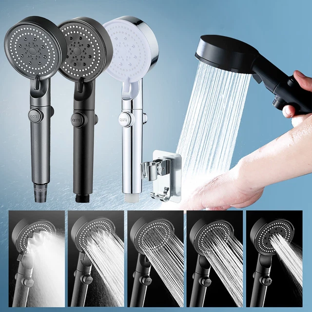 Handheld Detachable Showers Heads Filter Shower Head Supercharged One Click