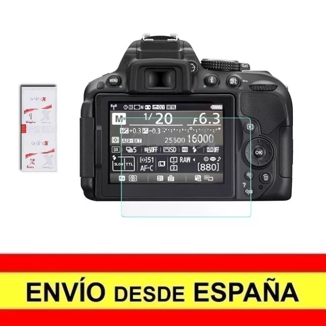 Cristal Templado para NIKON D5300 / D5500 / D5600 Protector Pantalla a1426 nt