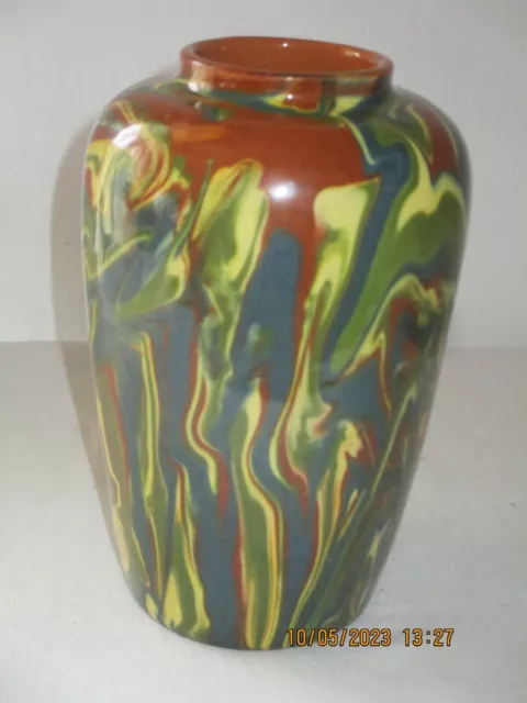 Ancien Vase En Terre Cuite Vernissée De Savoie - Jaspee -Art Populaire