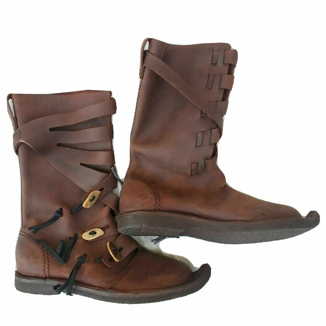 Bottes VIKING EN CUIR Chaussures pointues de la Renaissance médiévale Elfe...