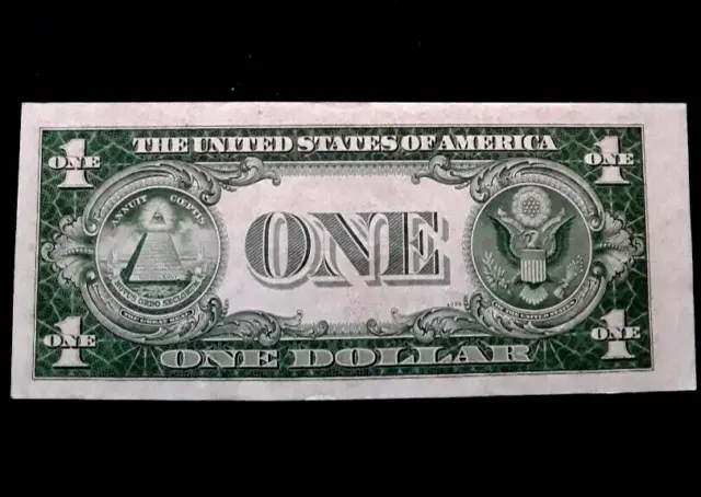 1935 C $1 Silver Certificate Misaligned Off Center Note EX +
