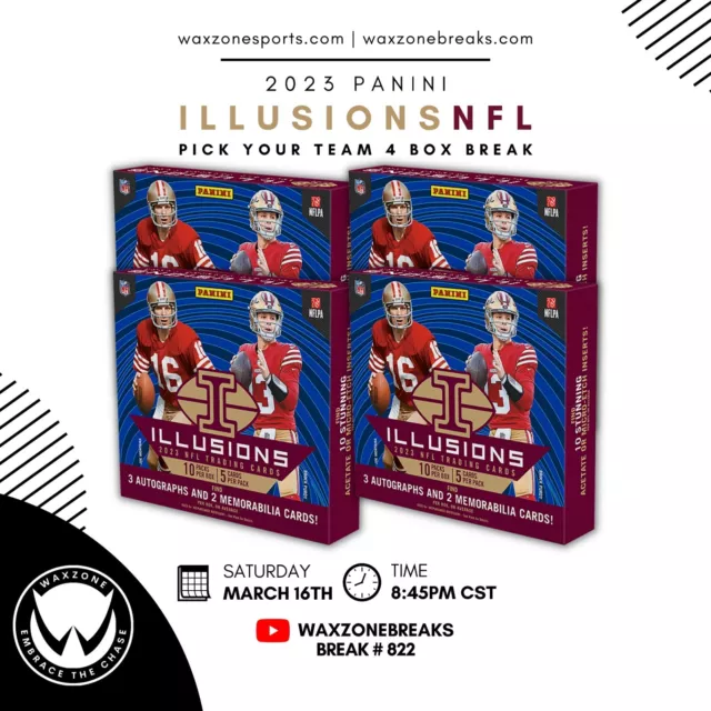 MIAMI DOLPHINS 2023 Panini Illusions NFL Football Hobby 4 Box Break