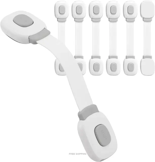 BillyBath Premium Baby Cabinet Lock, Pack of 6 Child Safety for Cupboard, Toilet