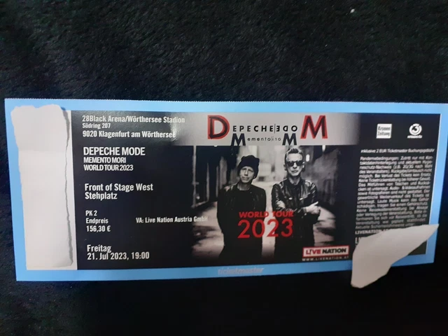 1 Ticket Depeche Mode FOS 1  Ö-Klagenfurt FRONT OF STAGE 21.07.2023