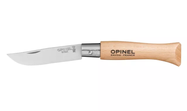 1 x couteau OPINEL 5 INOX stainless steel knife manche hetre folding