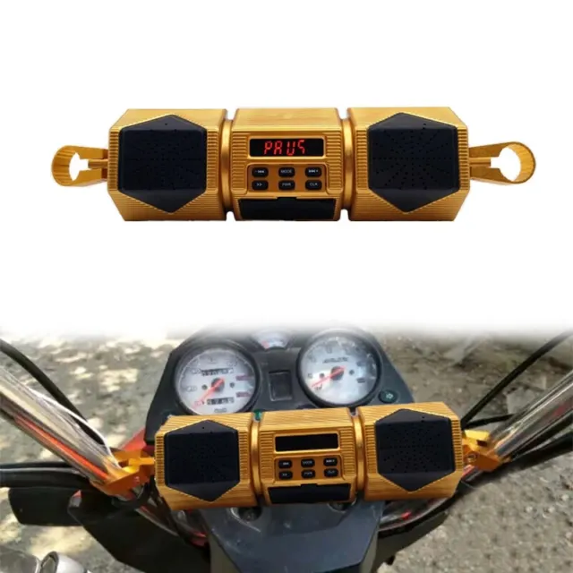 Motorrad MP3 Player Lenker Lautsprecher Bluetooth Musik FM Radio Wasserdich6696