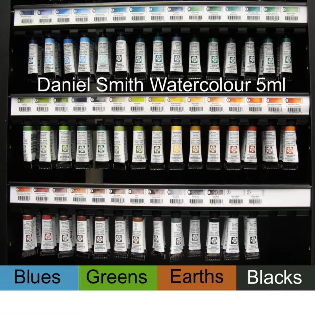 Daniel Smith extra feiner Künstler Aquarell 5ml - Blau, Grün, Erde, Schwarz