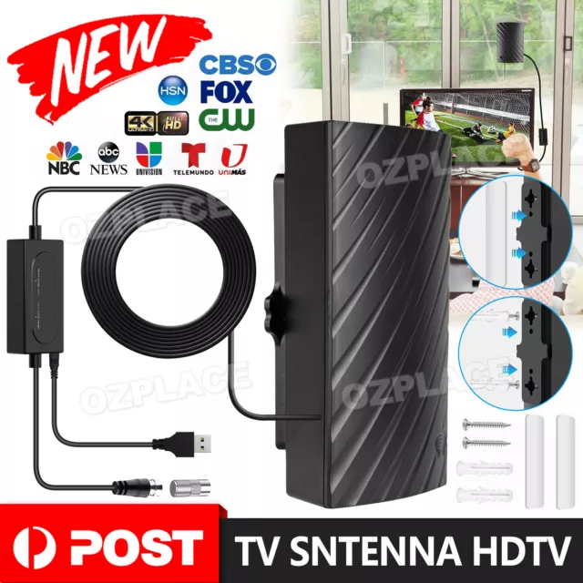 600 Miles Digital TV Antenna HDTV Amplified 4K 1080P Waterproof Outdoor Indoor