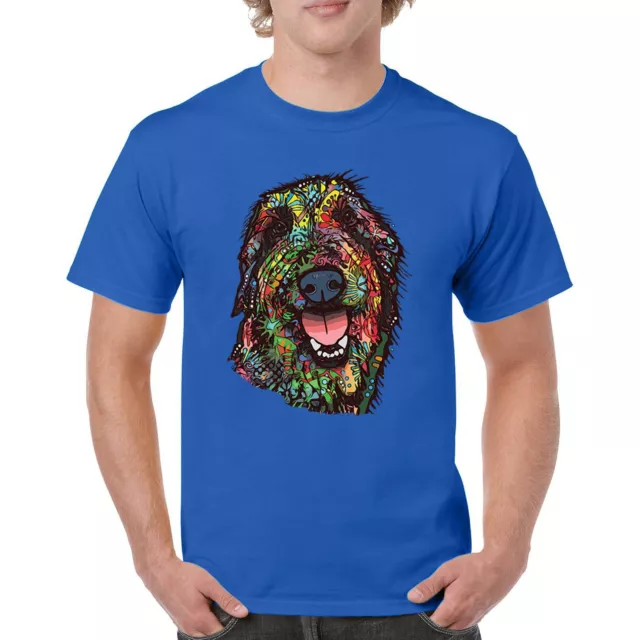 Dean Russo Happy Dog Face T-shirt Funny Feeling Pet Puppy Men's Tee