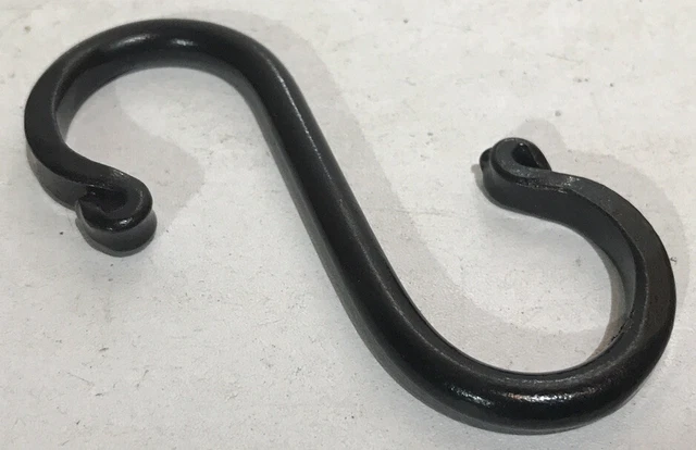 Hand Forged 3 1/2" Wrought Iron Fancy S Hook Blacksmith Antique Style Plant Coat 3