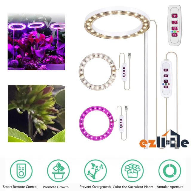 INDOOR USB FULL Spectrum Dimmable Plant Growing LED Grow Light Plants ...