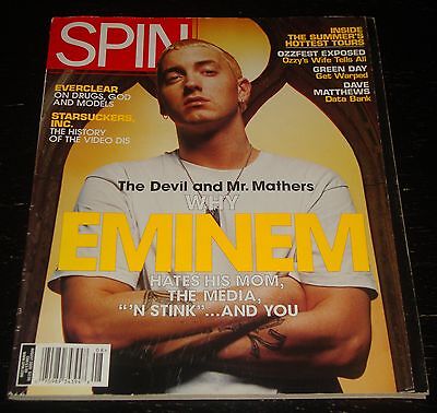 SPIN magazine 2000, Eminem, Green Day, Dave Matthews, Everclear, Ozzfest, RARE