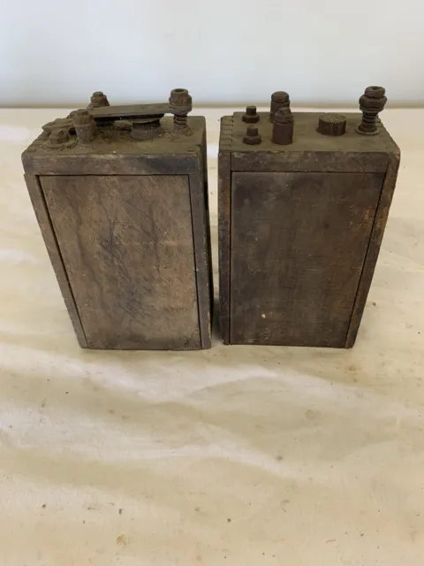 Lot (2) Antique FORD Model T A Ignition COILS Buzz BOX ~ AS FOUND ~ UNTESTED
