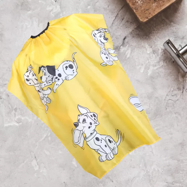 Cartoon Dog Kid Dressing Cape Salon Cover Barber Hair Cut Cloth(Yellow)