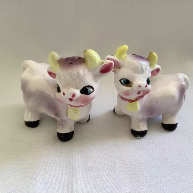 Vintage Salt And Pepper Shakers - Baby Bulls