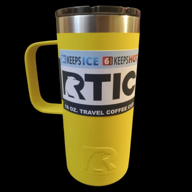 RTIC 16 oz Travel Cup Hot Cold Double Wall Vacuum Insulated (Sunflower)