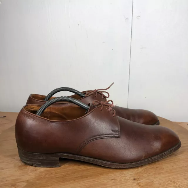 Churchs Shoes Mens 10 Oxfords Brown Leather Plain Classic Dress England Derby