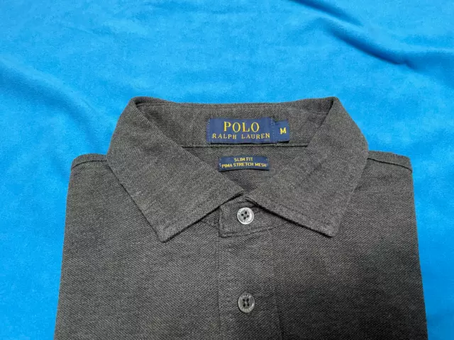 Camicia/maglia da Uomo Polo Ralph Lauren manica lunga Taglia M Grigio in Cotone