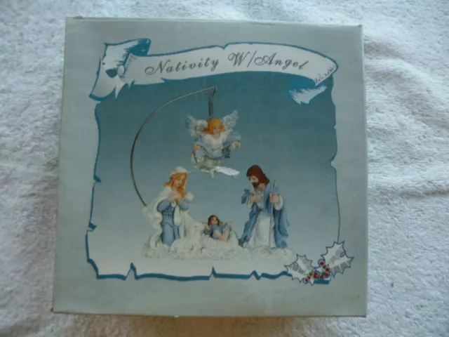 Rare Find. "Nativity Set W/ Angel" Christmas Collection by Lincolnshire. NIB.