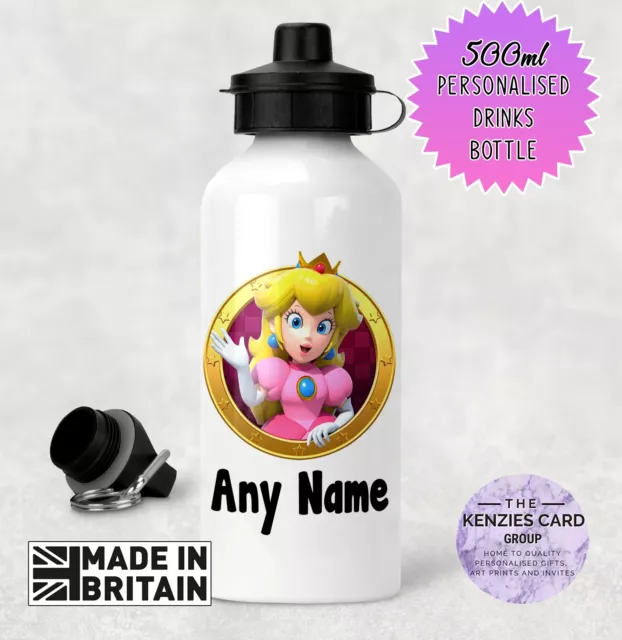 Personalised Super Mario Bros Peach Kids Sports Water Bottle Stitch Bottle V2