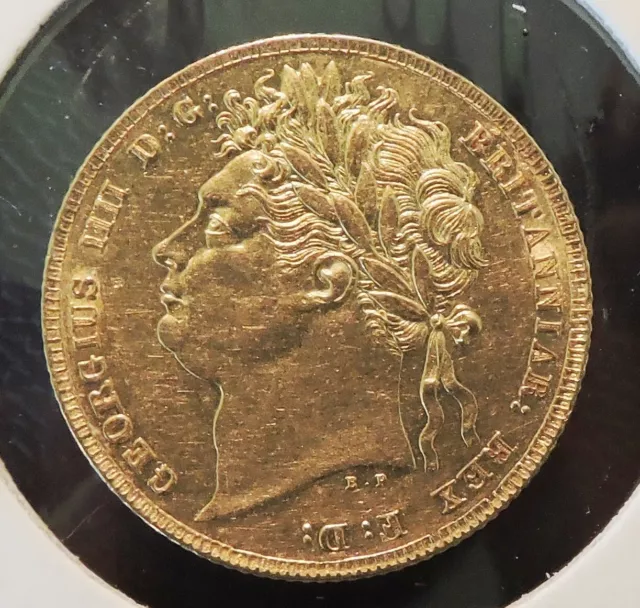 1824 Full Gold Sovereign, King George IV--Spink 3800