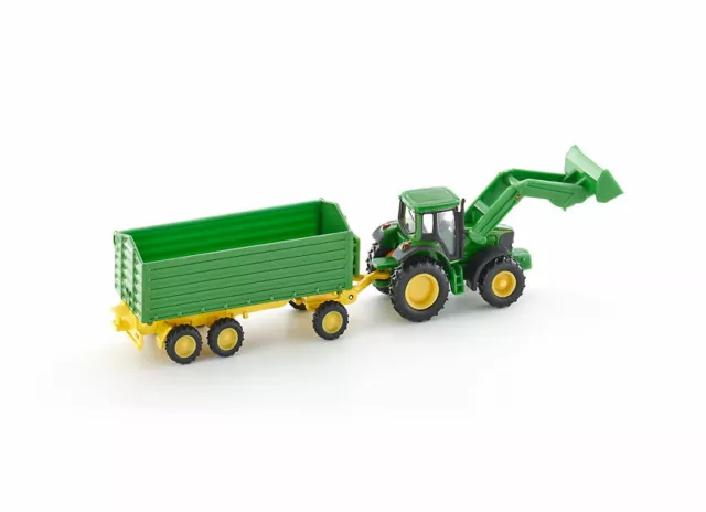 Siku 1843 - John Deere With front Loader and  3 axleTrailer - Scale 1:87  BNB 2