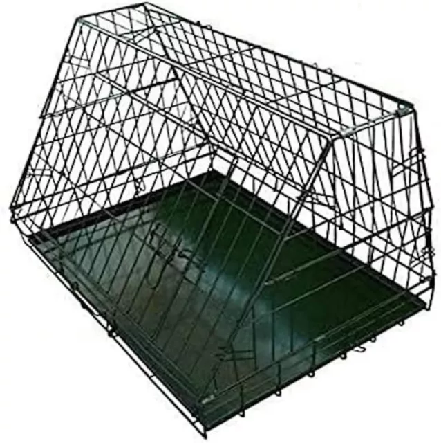 Ellie Bo Sloping Puppy Cage Medium 30 inch Black Folding Dog Crate with Non-Che