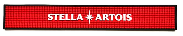 *New* Stella Artois (Red & Black) - Bar - Rubber Rail Mat - Runner