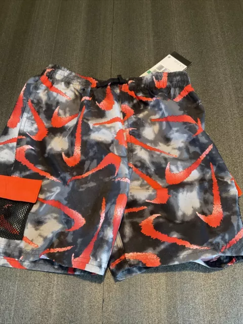Pantaloncini Nike Swim Boys Neri E Rossi Taglia Xl 13 - 15 Anni (103)