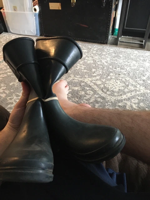 Sperry Top-Sider Boys Pelican Navy Blue Waterproof Rubber Rain Boots Size 2