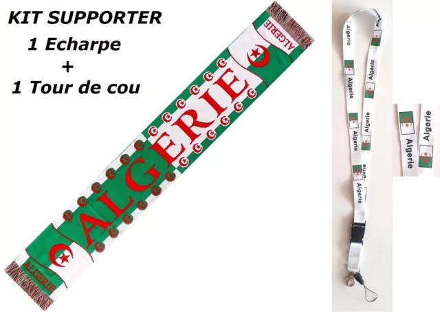 Scarf + Neck Strap Algerie Flag Football Jersey Scarf Sjaal Scarf Bufanda