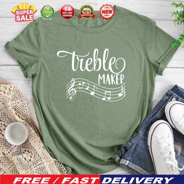 Funny Musician Treble Maker T-shirt-015073-Olive Green-M