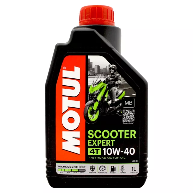 Motul Scooter Expert 4T 4-Stroke 10w-40 10w40 Synthetic Engine Oil - 1 Litre 1L