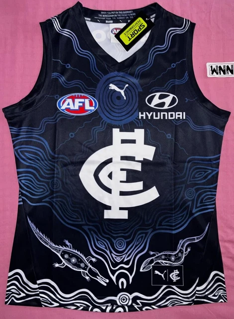 【海外Ｌサイズ】AFL カールトン・ブルーズ インディジェナスガーンジー CARLTON BLUES 2022 Indigenous AFL Jersey / Guernsey *XL* QLD