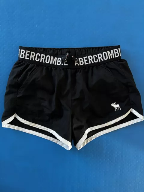 Abercrombie Kids Athletic /Running Shorts Black/White Girls Size 9/10