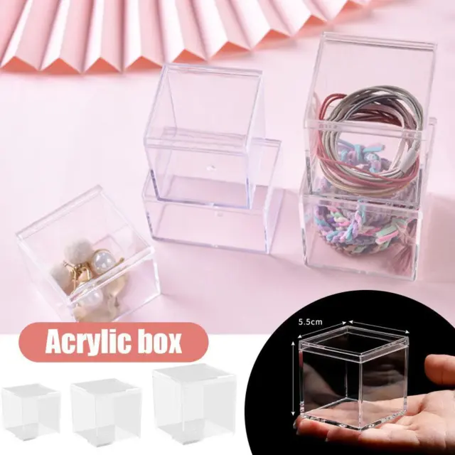 Acrylic Boxes Clear Acrylic Cube Small Square Storage Box Acrylic Box with B5N4