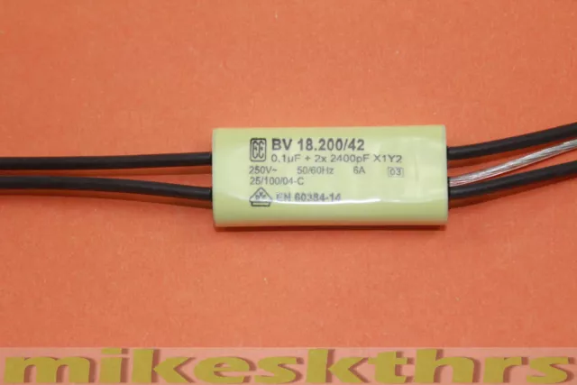 BV 16250/43 Entstörkondensator 0,1µF + 2 x 2,4nF X1Y2