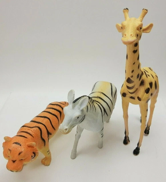 BOLEY PLASTIC SAFARI Jungle Animals Tiger Zebra Giraffe PVC Toy Figures