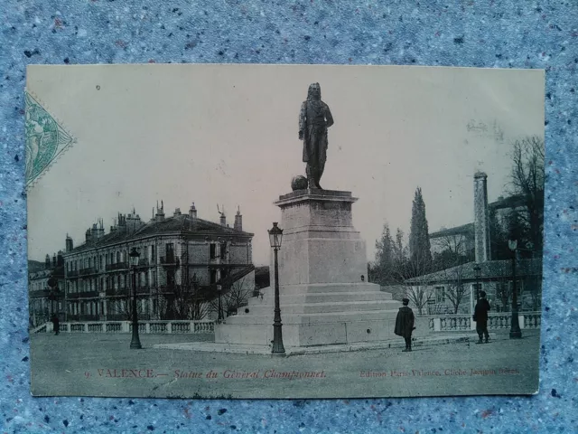 Cpa Valence  Statue Du Général Championnet