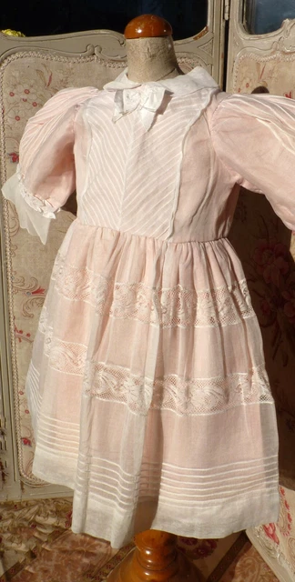 Ancienne Robe De Fillette à Volants – Vers 1900/1910 – Pour Poupée Ou Collection