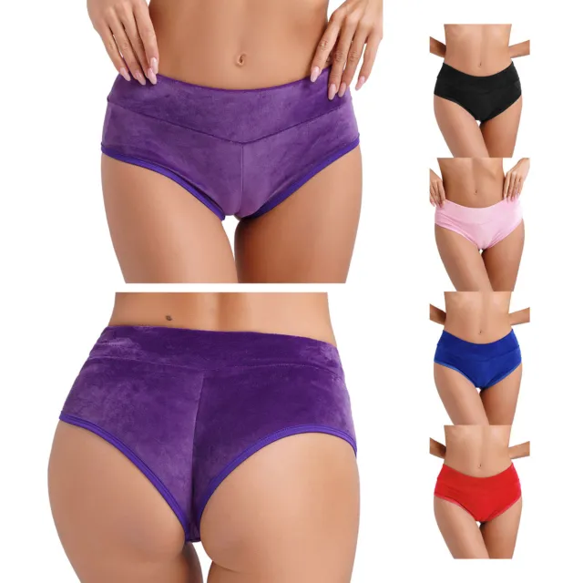 Women Velvet Briefs Booty Shorts Panties Underwear Workout Yoga Bottom Hot Pants