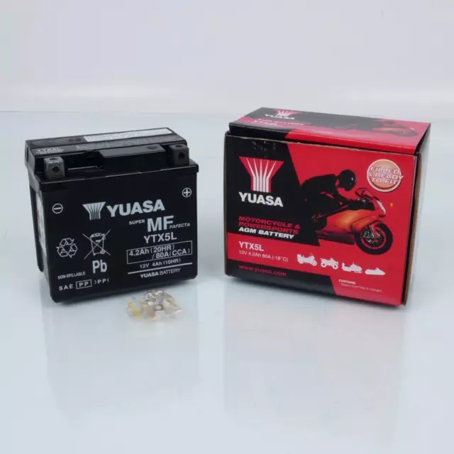 Batterie SLA Yuasa pour Scooter Peugeot 100 Speedfight - Etrier Ajp 1997 à 2005