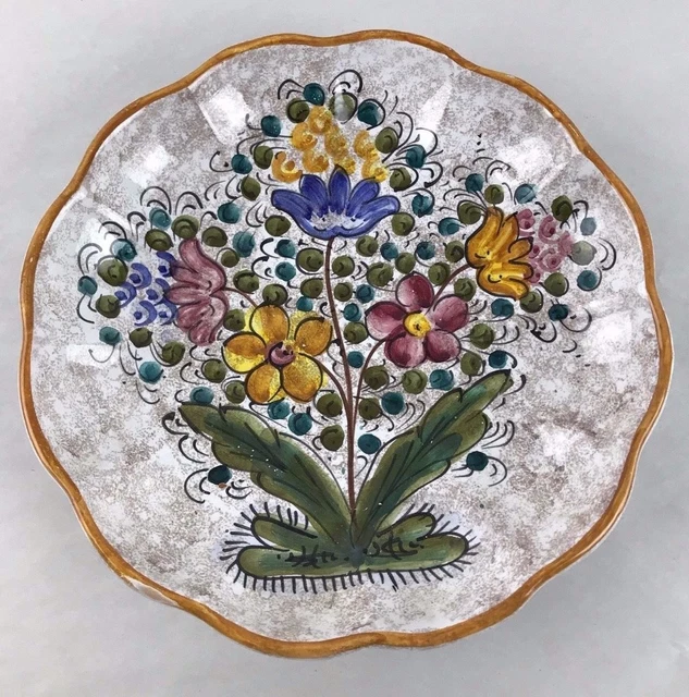 Firenze Italy Hand Painted Majolica Art Pottery Bowl