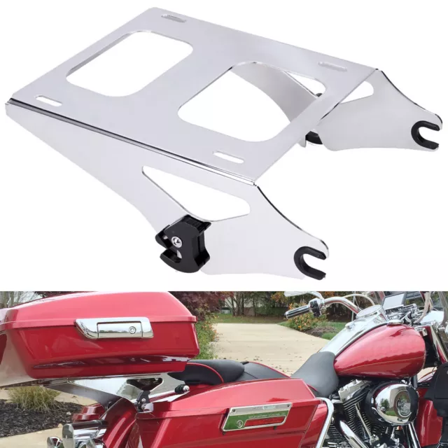 Detachable Two-Up Tour Pak Pack Mount Luggage Rack For Harley Touring 2014-2023