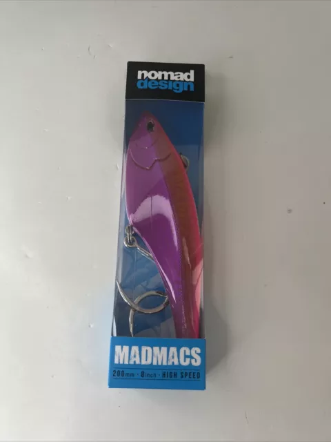 Nomad Design Madmacs 200mm 8” Hot Pink Lava High Speed BlueFin Tuna Troll Lure