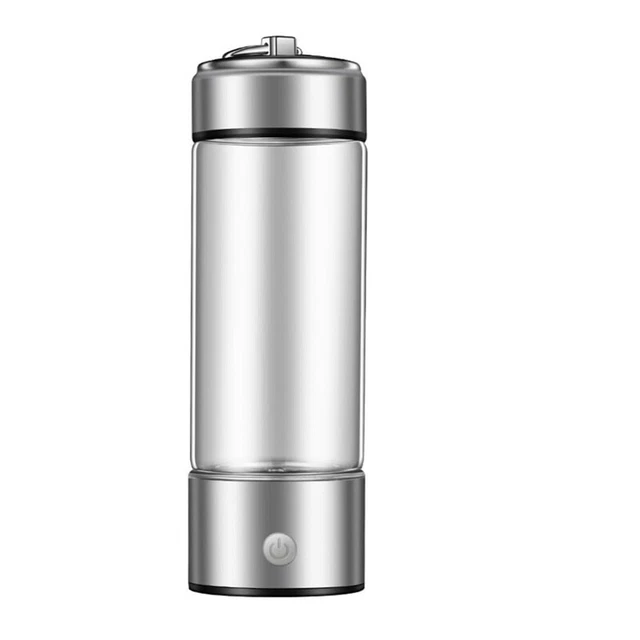 Bottiglia Acqua Idrogeno Portatile Ionizzatore 350ml – Generatore Elettrolisi 12000 PPB Con Indicatore LED, Ricarica USB, Idratazione Arricchita